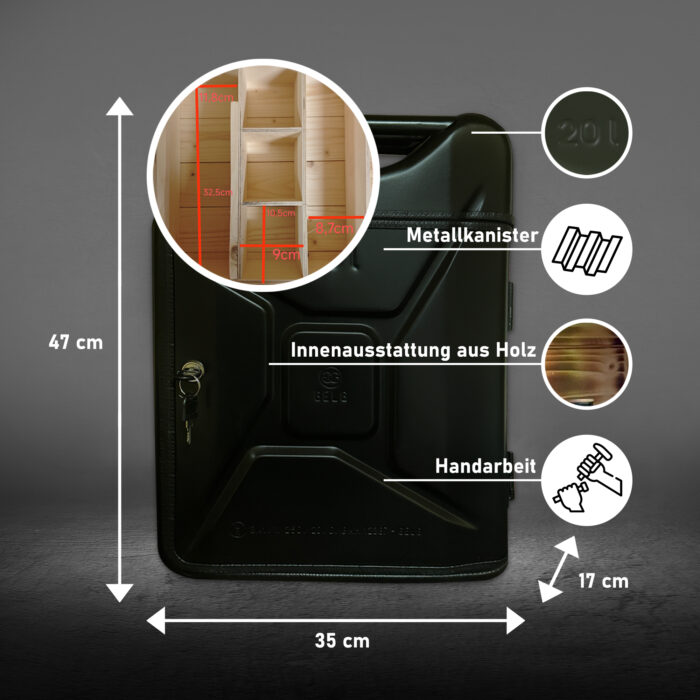 Schwarzer Kanister Bar (Whisky Modell) – Bild 2