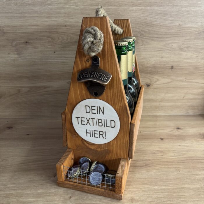 Holz-Bierträger | Variante Goldeiche – Bild 3