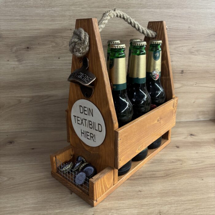 Holz-Bierträger | Variante Goldeiche – Bild 4