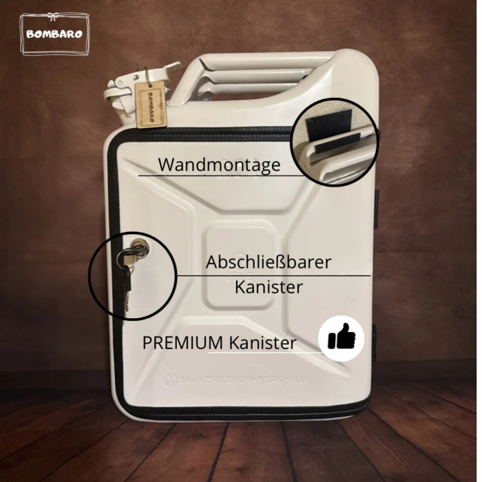 Weißer Kanister Bar (Whisky Modell) – Bild 6